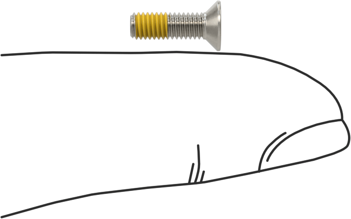 18-8 Paslanmaz Çelik Diş Kilitli Phillips Düz Başlı Vida, M3 x 0,5 mm Diş Boyutu, 10 mm Uzunluk
