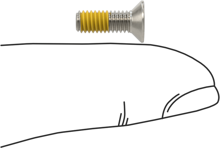 18-8 Paslanmaz Çelik Diş Kilitli Phillips Düz Başlı Vida, M4 x 0,7 mm Diş Boyutu, 12 mm Uzunluk