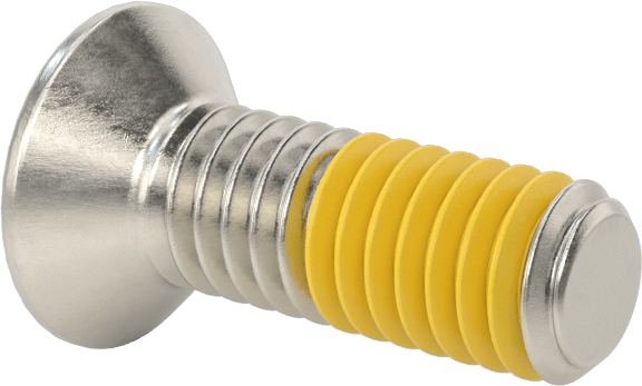 18-8 Paslanmaz Çelik Diş Kilitli Phillips Düz Başlı Vida, M4 x 0,7 mm Diş Boyutu, 12 mm Uzunluk