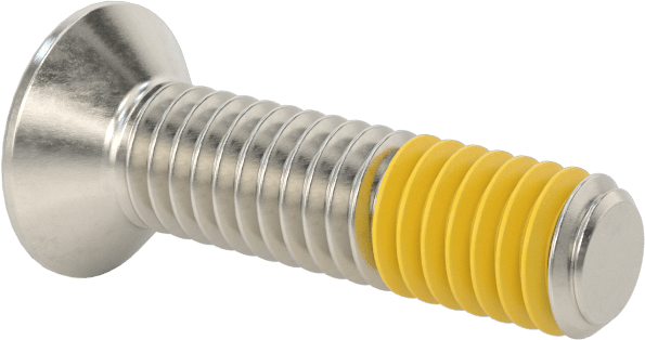 18-8 Paslanmaz Çelik Diş Kilitli Phillips Düz Başlı Vida, M4 x 0,7 mm Diş Boyutu, 16 mm Uzunluk