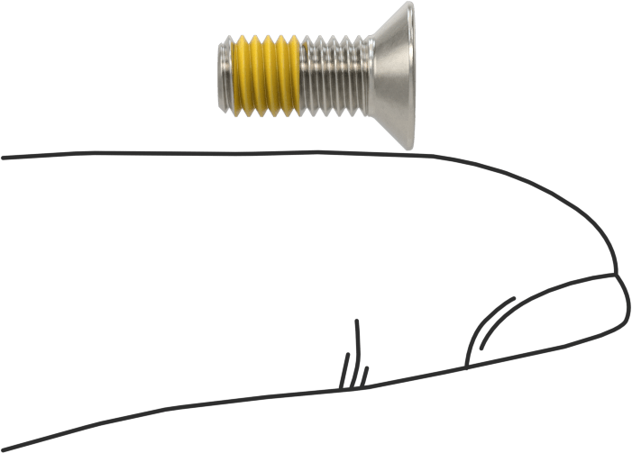 18-8 Paslanmaz Çelik Diş Kilitli Phillips Düz Başlı Vida, M5 x 0,8 mm Diş Boyutu, 12 mm Uzunluk