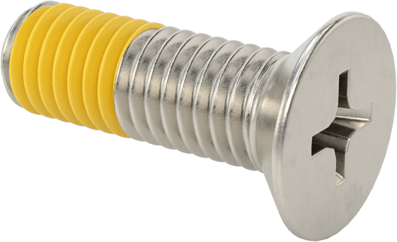 18-8 Paslanmaz Çelik Diş Kilitli Phillips Düz Başlı Vida, M5 x 0,8 mm Diş Boyutu, 16 mm Uzunluk