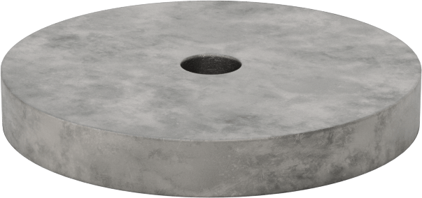Kurşun Disk, 3/8“ Kalınlık x 2-3/4” Dış Çap x 13/32" İç Çap