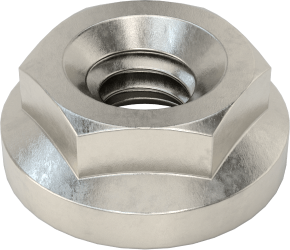 Yüksek Korozyon Dirençli 316 Paslanmaz Çelik Flanş Somunu, 1/4"-20 Diş Boyutu