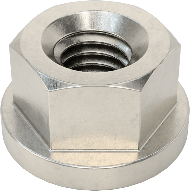 Yüksek Korozyon Dirençli 316 Paslanmaz Çelik Flanş Somunu, 7/16"-14 Diş Boyutu