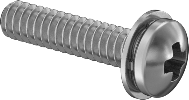 Yaylı Kilit Pul ile Çelik Silindir Başlı Vidalar, 4-40 Diş, 1/2" Uzunluk