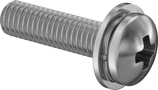 Yaylı Kilit Pul ile Çelik Silindir Başlı Vidalar, 10-32 Diş, 3/4" Uzunluk