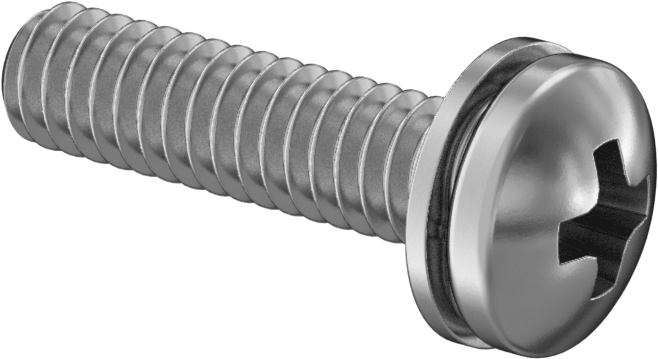 Yaylı Kilit Pul ile Çelik Silindir Başlı Vidalar, 1/4"-20 Diş, 1" Uzunluk