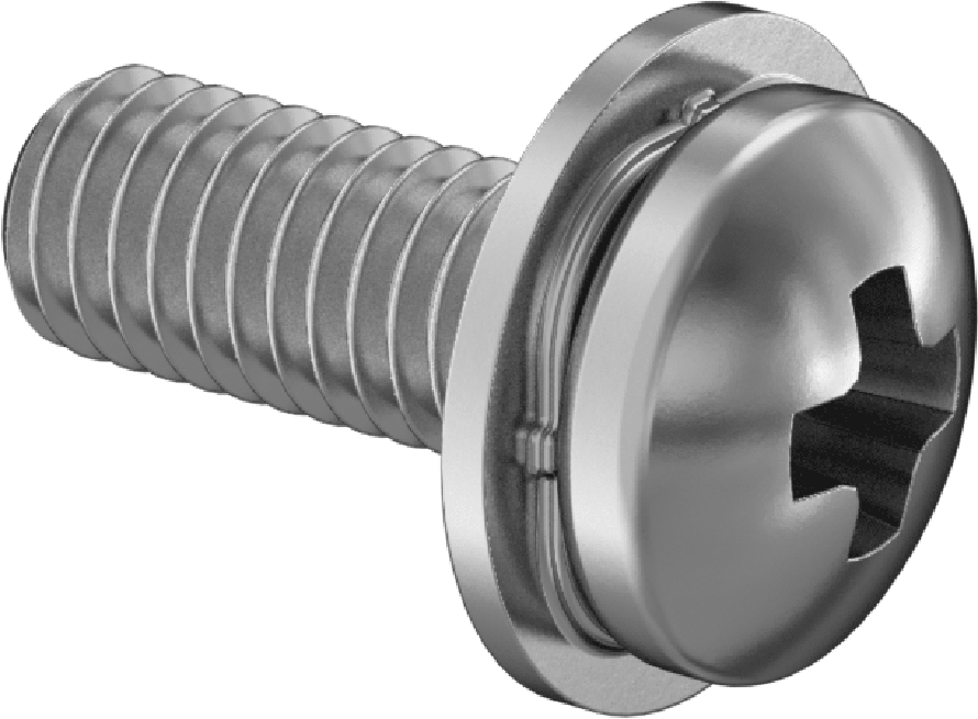Yaylı Kilit Pul ile Çelik Silindir Başlı Vidalar, 10-32 Diş, 1/2" Uzunluk