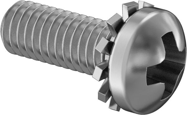 Çelik Silindir Başlı Vidalar, Dış Dişli Kilit Pul, M3 x 0,5 mm Diş, 8 mm Uzunluk