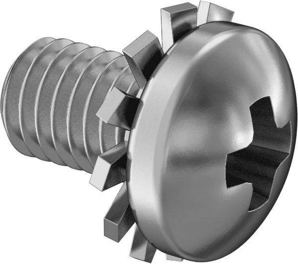 Çelik Silindir Başlı Vidalar, Dış Dişli Kilit Pul, M5 x 0,8 mm Diş, 8 mm Uzunluk
