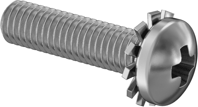 Çelik Silindir Başlı Vidalar, Dış Dişli Kilit Pul, M5 x 0,8 mm Diş, 20 mm Uzunluk
