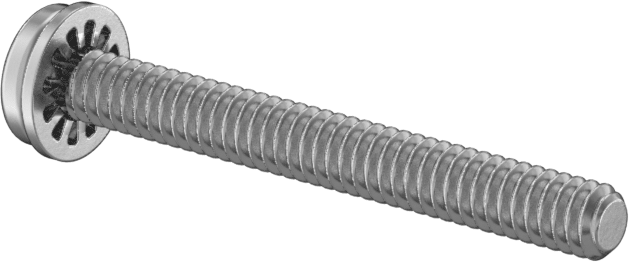 Çelik Silindir Başlı Vidalar, İç Dişli Kilit Pul ile, 2-56 Diş, 3/4" Uzunluk