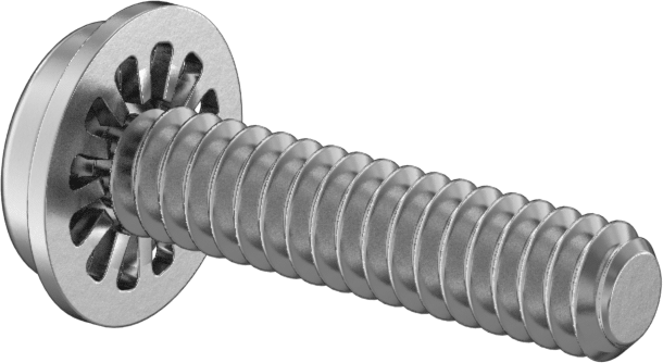 Çelik Silindir Başlı Vidalar, İç Dişli Kilit Pul ile, 4-40 Diş, 1/2" Uzunluk