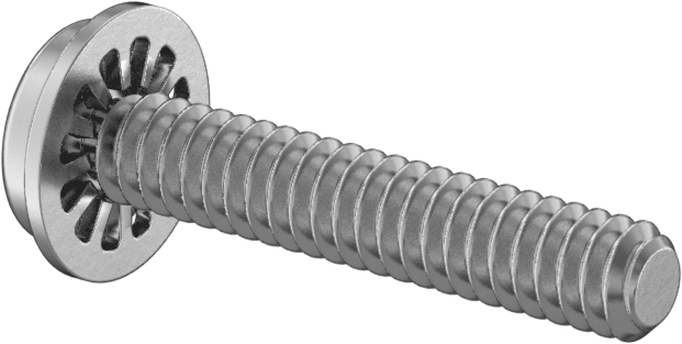 Çelik Silindir Başlı Vidalar, İç Dişli Kilit Pul ile, 4-40 Diş, 5/8" Uzunluk