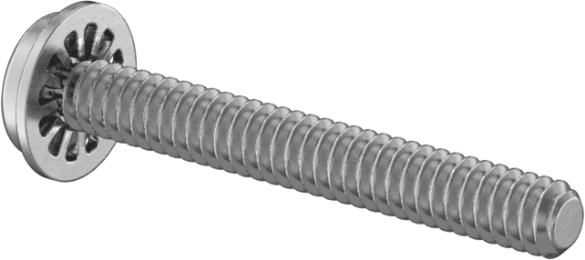 Çelik Silindir Başlı Vidalar, İç Dişli Kilit Pul ile, 4-40 Diş, 7/8" Uzunluk