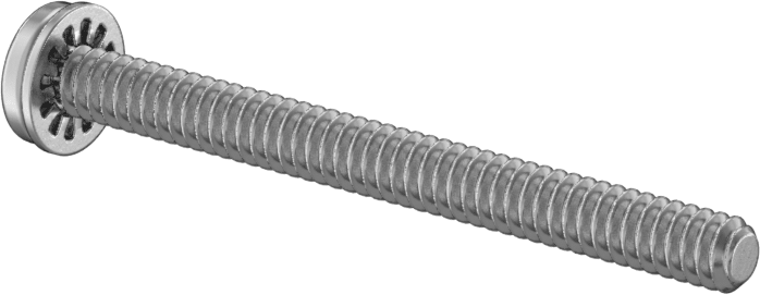 Çelik Silindir Başlı Vidalar, İç Dişli Kilit Pul ile, 6-32 Diş, 1-1/2" Uzunluk