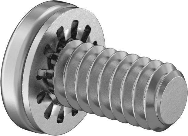 Çelik Silindir Başlı Vidalar, İç Dişli Kilit Pul ile, 1/4"-20 Diş, 1/2" Uzunluk