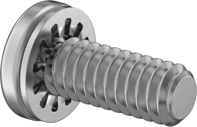 Çelik Silindir Başlı Vidalar, İç Dişli Kilit Pul ile, 1/4"-20 Diş, 5/8" Uzunluk