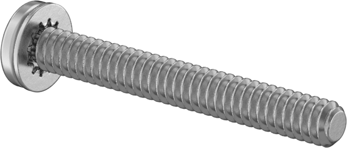 Çelik Silindir Başlı Vidalar, İç Dişli Kilit Pul ile, 10-24 Diş, 1-1/2" Uzunluk