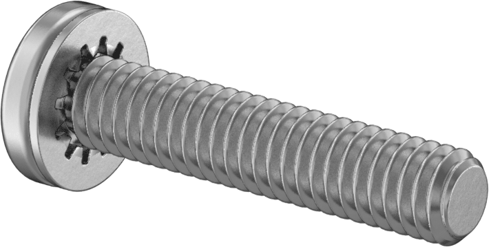 Çelik Silindir Başlı Vidalar, İç Dişli Kilit Pul ile, 5/16"-18 Diş, 1,5" Uzunluk