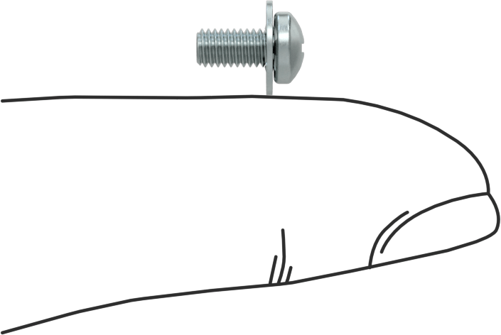 Çelik Silindir Başlı Vidalar, İç Dişli Kilit Pul, M3 x 0,5 mm Diş, 6 mm Uzunluk