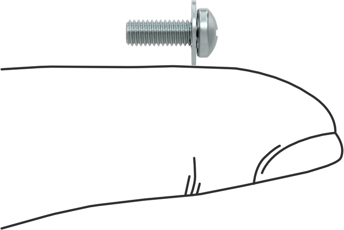 Çelik Silindir Başlı Vidalar, İç Dişli Kilit Pul, M3 x 0,5 mm Diş, 8 mm Uzunluk