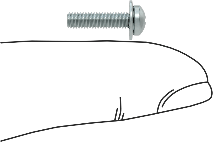 Çelik Silindir Başlı Vidalar, İç Dişli Kilit Pul, M3 x 0,5 mm Diş, 12 mm Uzunluk