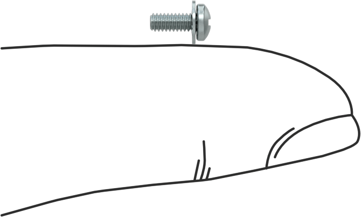 Çelik Silindir Başlı Vidalar, İç Dişli Kilit Pul, M2 x 0,4 mm Diş, 5 mm Uzunluk