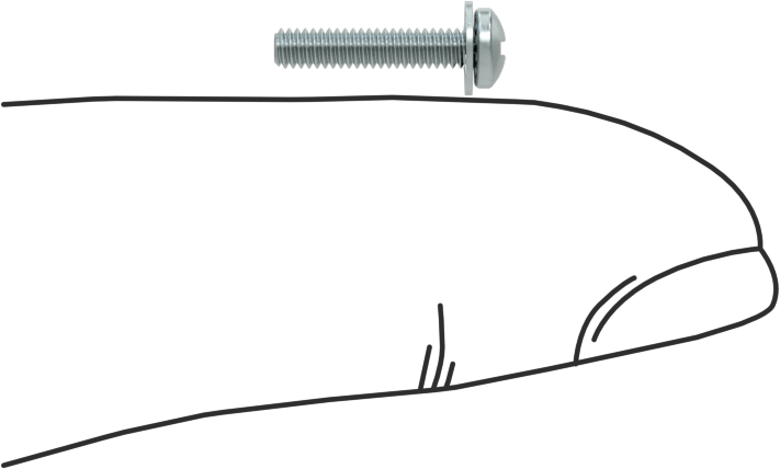 Çelik Silindir Başlı Vidalar, İç Dişli Kilit Pul, M2 x 0,4 mm Diş, 10 mm Uzunluk