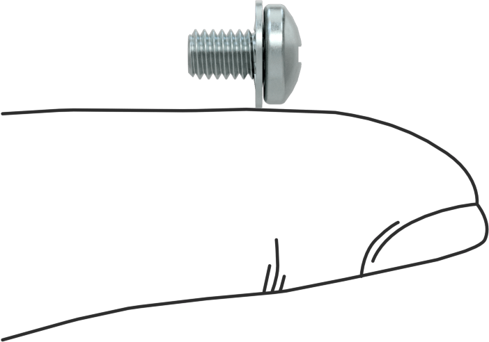 Çelik Silindir Başlı Vidalar, İç Dişli Kilit Pul, M4 x 0,7 mm Diş, 6 mm Uzunluk