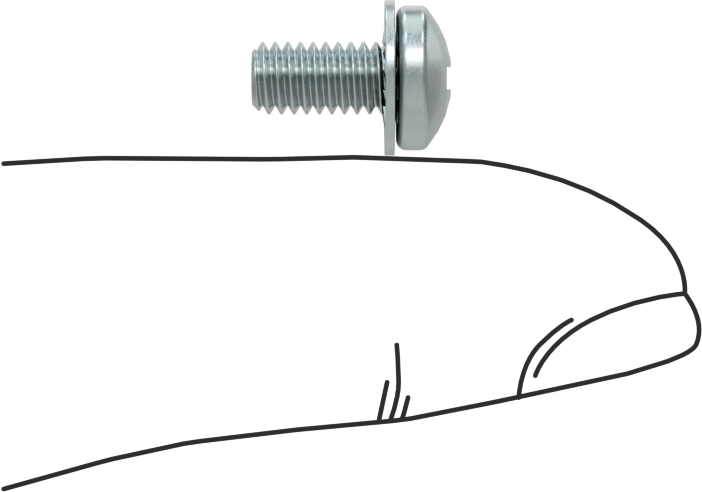 Çelik Silindir Başlı Vidalar, İç Dişli Kilit Pul, M4 x 0,7 mm Diş, 8 mm Uzunluk