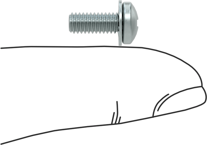 Çelik Silindir Başlı Vidalar, İç Dişli Kilit Pul, M4 x 0,7 mm Diş, 10 mm Uzunluk