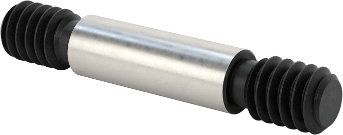 Her İki Ucu Dişli Alaşımlı Çelik Omuzlu Vida, 1/4"-20 Diş Boyutu, 1-1/2" Uzunluk