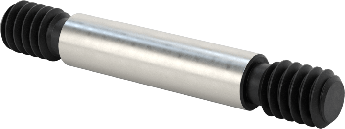 Her İki Ucu Dişli Alaşımlı Çelik Omuzlu Vida, 1/4"-20 Diş Boyutu, 1-3/4" Uzunluk