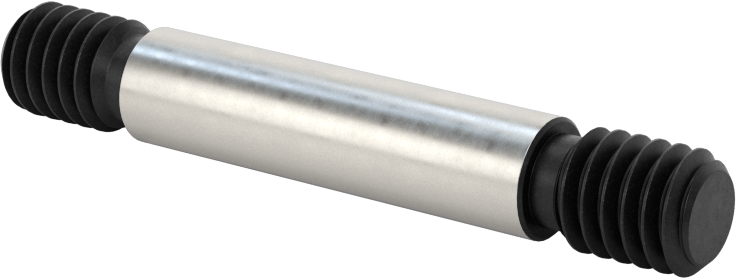 Her İki Ucu Dişli Alaşımlı Çelik Omuzlu Vida, 5/16"-18 Diş Boyutu, 2-1/8" Uzunluk