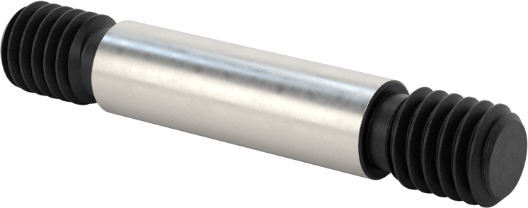 Her İki Ucu Dişli Alaşımlı Çelik Omuzlu Vida, 3/8"-16 Diş Boyutu, 2-1/4" Uzunluk