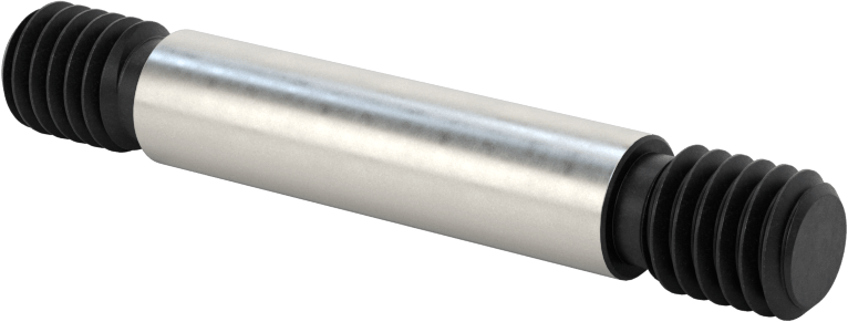 Her İki Ucu Dişli Alaşımlı Çelik Omuzlu Vida, 3/8"-16 Diş Boyutu, 2-1/2" Uzunluk