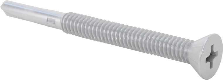 Paslanmaz Çelik Delme Vidası, Ahşap-Metal, 1/4" Boyut, 2,81" Uzunluk