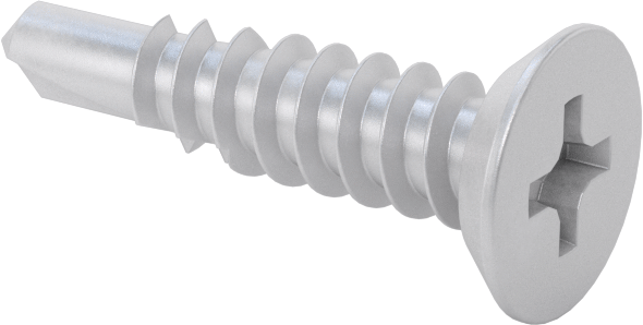 Paslanmaz Çelik Delme Vidası, Ahşap-Metal, 12 Numaralı, 1" Uzunluk