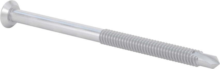 Paslanmaz Çelik Delme Vidası, Ahşap-Metal, 1/4" Boyut, 4" Uzunluk