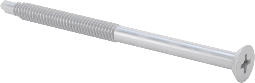 Paslanmaz Çelik Delme Vidası, Ahşap-Metal, 1/4" Boyut, 4" Uzunluk