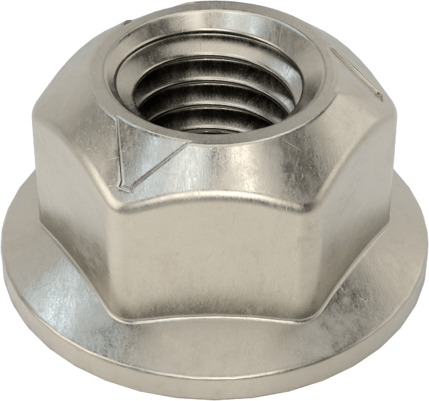 Orta Mukavemetli Çelik Deforme Dişli Flanş Somunu, Çinko Kaplamalı, M8 x 1,25 mm Diş Boyutu