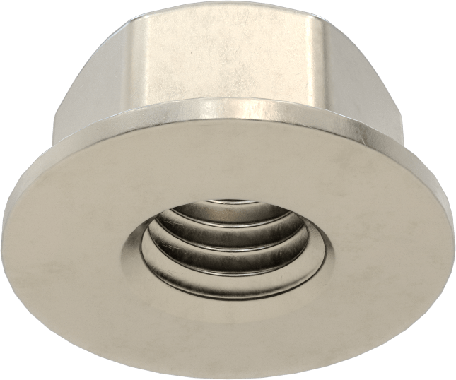 Orta Mukavemetli Çelik Deforme Dişli Flanş Somunu, Çinko Kaplamalı, M8 x 1,25 mm Diş Boyutu