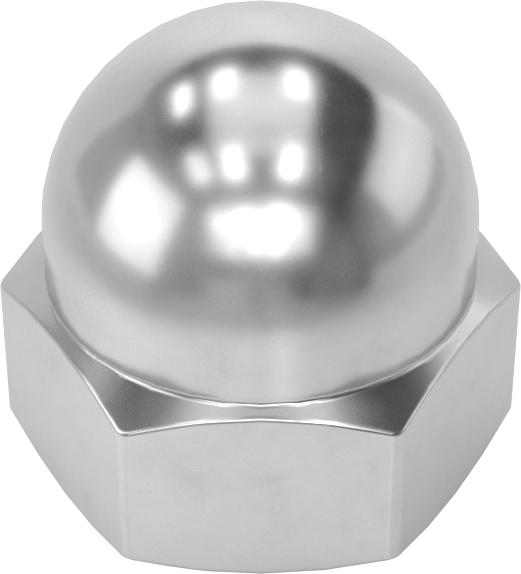 18-8 Paslanmaz Çelik Vida Kilitleyicili Kapak Somunu, M10 x 1,5 mm Diş Boyutu