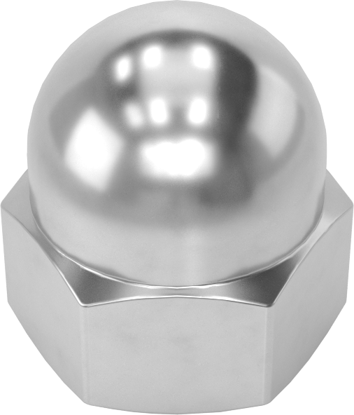 18-8 Paslanmaz Çelik Vida Kilitleyicili Kapak Somunu, M12 x 1,75 mm Dişli Boyutu
