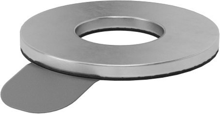 Süper Korozyona Dayanıklı Yapışkan Arka Pul, 316 Paslanmaz Çelik, 1/4" Vida Boyutu için, 0.281" ID, 5/8" OD