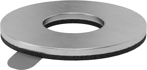 Süper Korozyona Dayanıklı Yapışkan Arka Pul, 316 Paslanmaz Çelik, 1/2" Vida Boyutu için, 0.531" ID, 1-1/4" OD