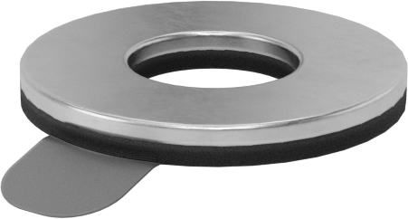 Süper Korozyona Dayanıklı Yapışkan Arka Pul, 316 Paslanmaz Çelik, M8 Vida Boyutu için, 8.4 mm ID, 19.0 mm OD
