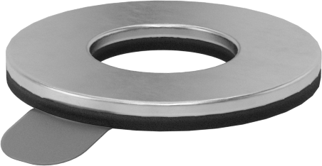 Süper Korozyona Dayanıklı Yapışkan Arka Pul, 316 Paslanmaz Çelik, M10 Vida Boyutu için, 10.3 mm ID, 22.0 mm OD